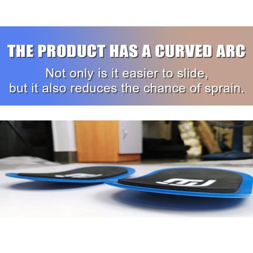 metaball Gliding Discs Core Sliders(Curved Arc) Smooth Use On Carpet Floor Exercise Sliders Equipment.Compact Core Gliders for Home Gym - Fitness Equipment & Full-Body Workout Accessories (Blue)