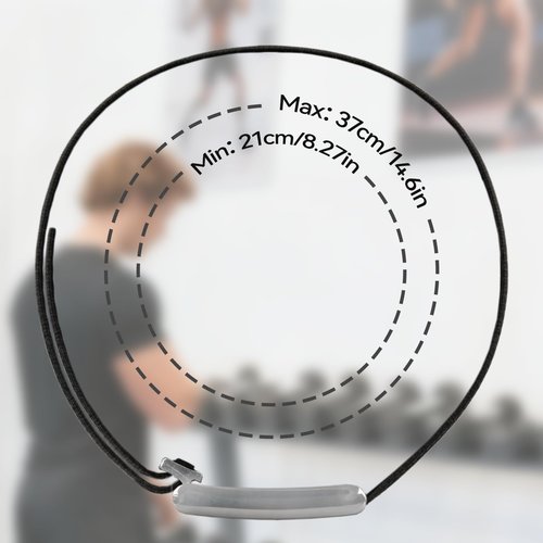 VANEST Arm Bicep Band Compatible with Whoop 5.0 One+Peak Fitness Life Tracker, Waterproof, Health and Fitness Wearable Heart Rate Monitor Accessories with Metal U Shape (Not for Gen 4) (Black)
