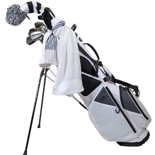 Devant Sports Towels Extra Large Caddy Golf Towel, Navy/White Stripes