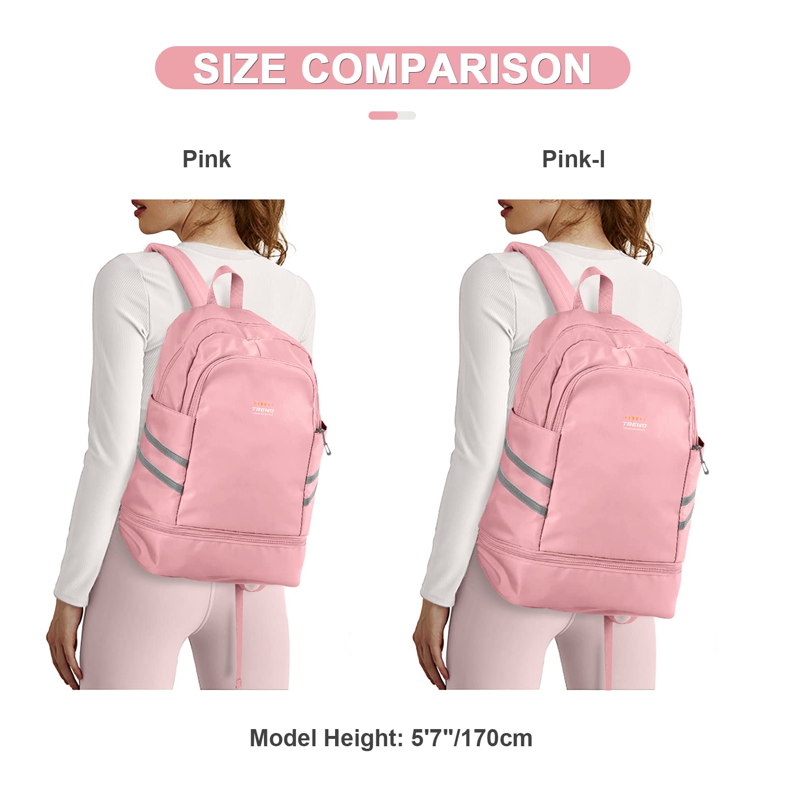 coofay Gym Backpack For Women Waterproof Sports Backpack With Shoe Compartment Lightweight Travel Backpacks Small Gym Bag Dance Volleyball Backpacks