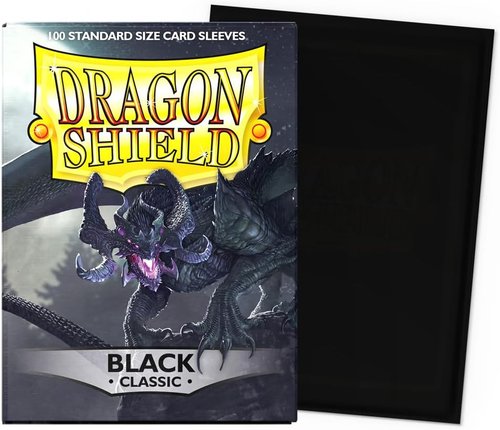 Dragon Shield | Premium Standard Size Card Sleeves | 100 Count - Smooth & Durable TCG Protection | Black