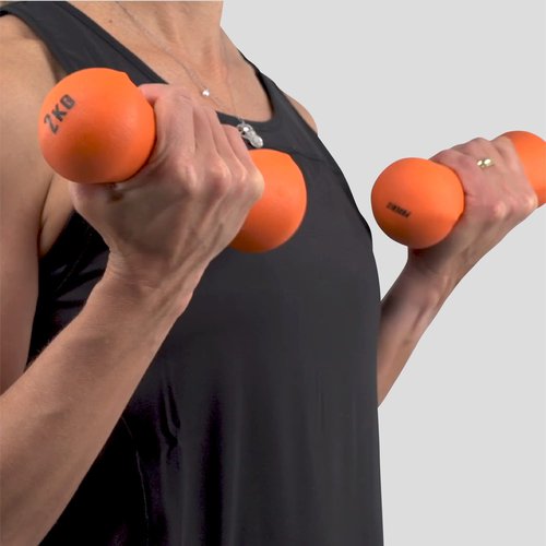 Phoenix Fitness RY928 Neoprene Dumbbell Weight for Home and Gym Fitness Exercise Workout Training for Arms and Hands, Single, 2KG, Orange (Pack of 2)
