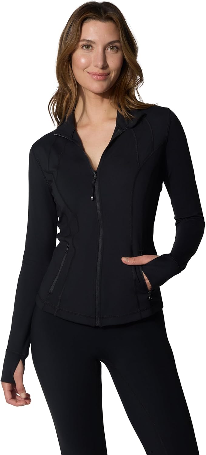90 Degree By Reflex Full Zip Running Jacket - Lightweight Athletic Slim Fit with Thumbholes