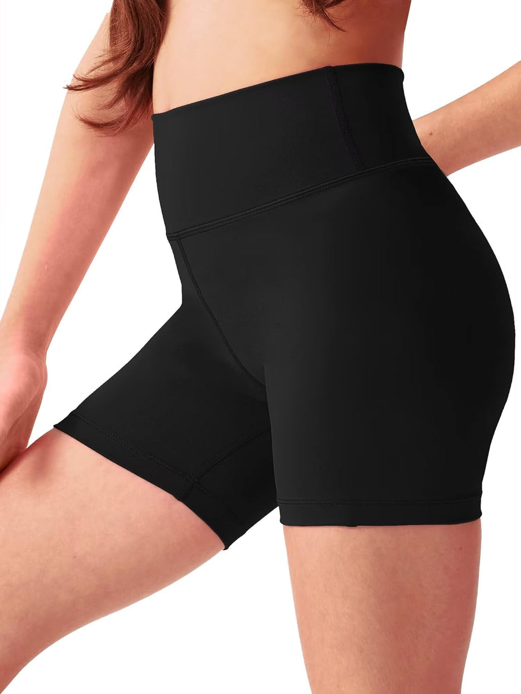 Skiennix Girls' High Waisted Biker Shorts - Stretchy Athletic Workout Shorts for Kids & Teens