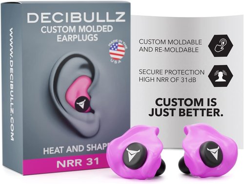 Decibullz - Custom Molded Earplugs | 31dB Highest NRR for Comfortable Hearing Protection (2 Pack)