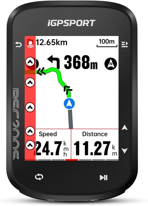 iGPSPORT BSC200S GPS Bike Computer - Wireless Navigation, 2.4'' Screen, Bluetooth & IPX7 Waterproof