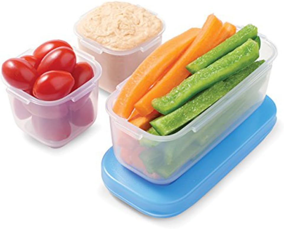 Rubbermaid LunchBlox Leak-Proof Snack Pack Containers - Blue, Perfect for On-the-Go Meals