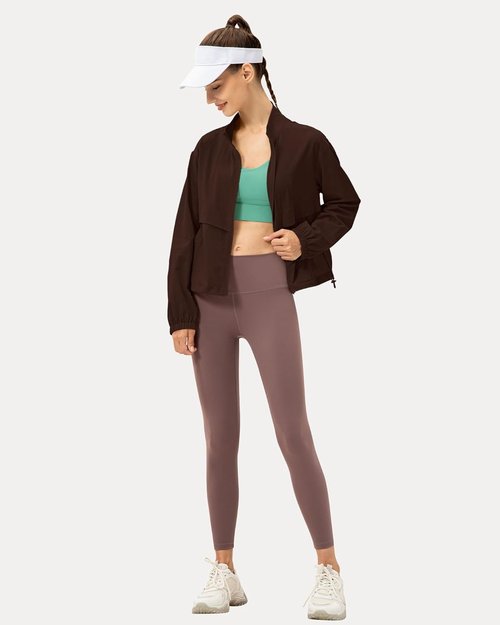 Locachy Women's Lightweight Zip-Up Athletic Jacket - Windproof & Sun Protection | Perfect for Outdoor Workouts
