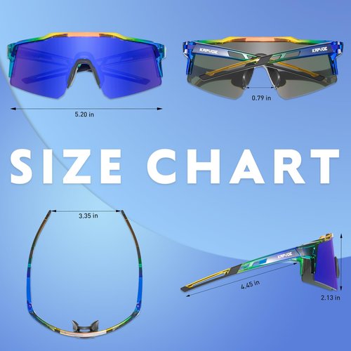 KAPVOE Youth Polarized Sports Sunglasses Kids Baseball Softball Cycling Glasses UV400 Protection for Boys Girls Age 6-12
