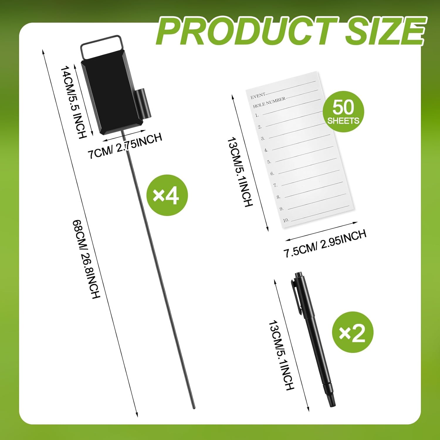 Shappy Golf Proximity Marker Set - Closest to The Pin CTP Markers with Black Pens | 4 or 6 Pack
