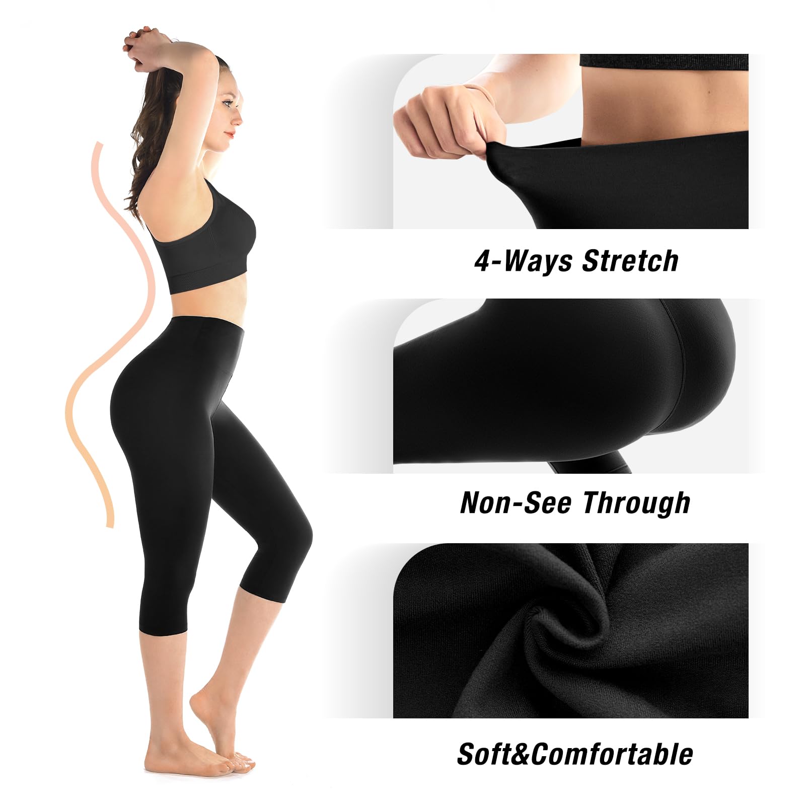 Walifrey Capri Leggings for Women, Buttery Soft High Waisted Leggings for Gym Yoga Workout (Army Green LXL)