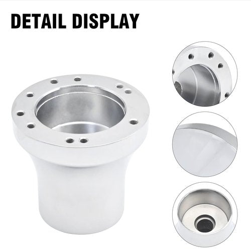 Zreneyfex Golf Cart Steering Wheel Adapter with Installation Tools, Steering Wheel Mounting Adapter Replacement for EZGO TXT RXV Models Aluminum Silver
