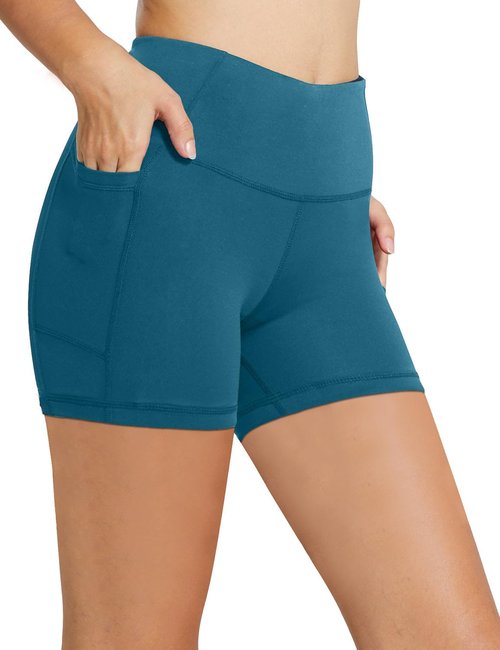 Baleaf Women's High Waist Biker Shorts - Comfortable Spandex Workout Shorts with Pockets | 8", 5", 3" Sizes