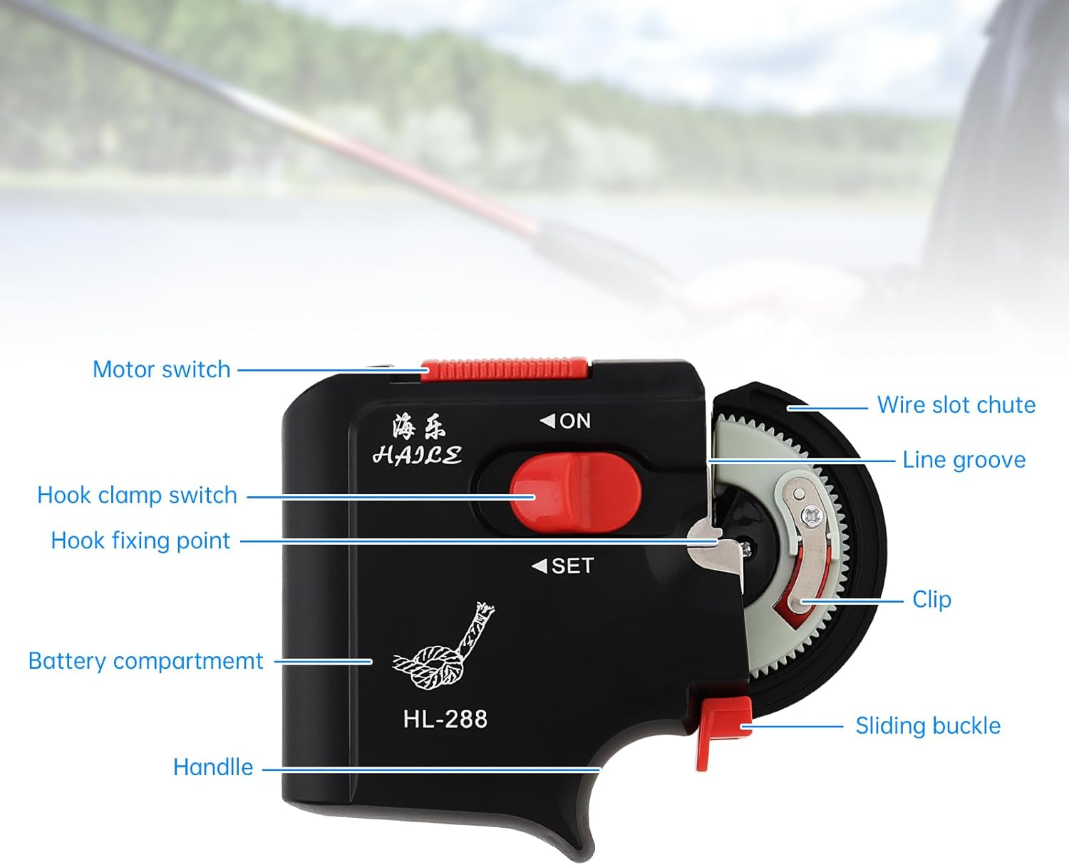 OriGlam Automatic Fishing Hook Tyer Machine - Fast Electric Device for Easy Knot Tying