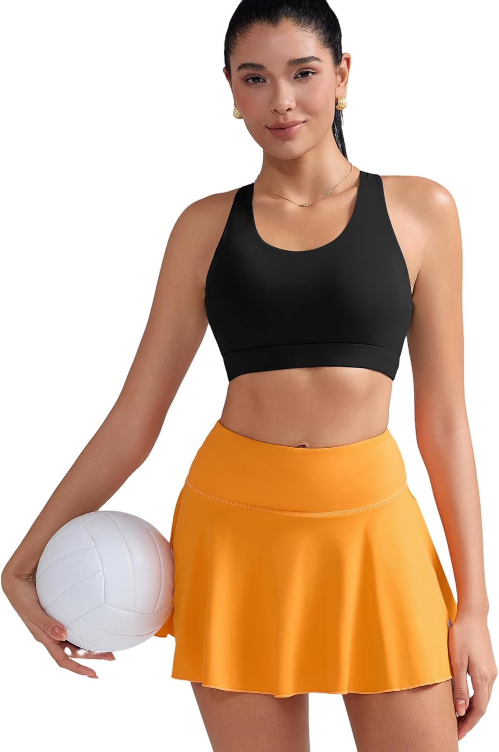 RUNNING GIRL Sports Bras for Women - Padded Criss-Cross Back with Removable Cups for Medium Support