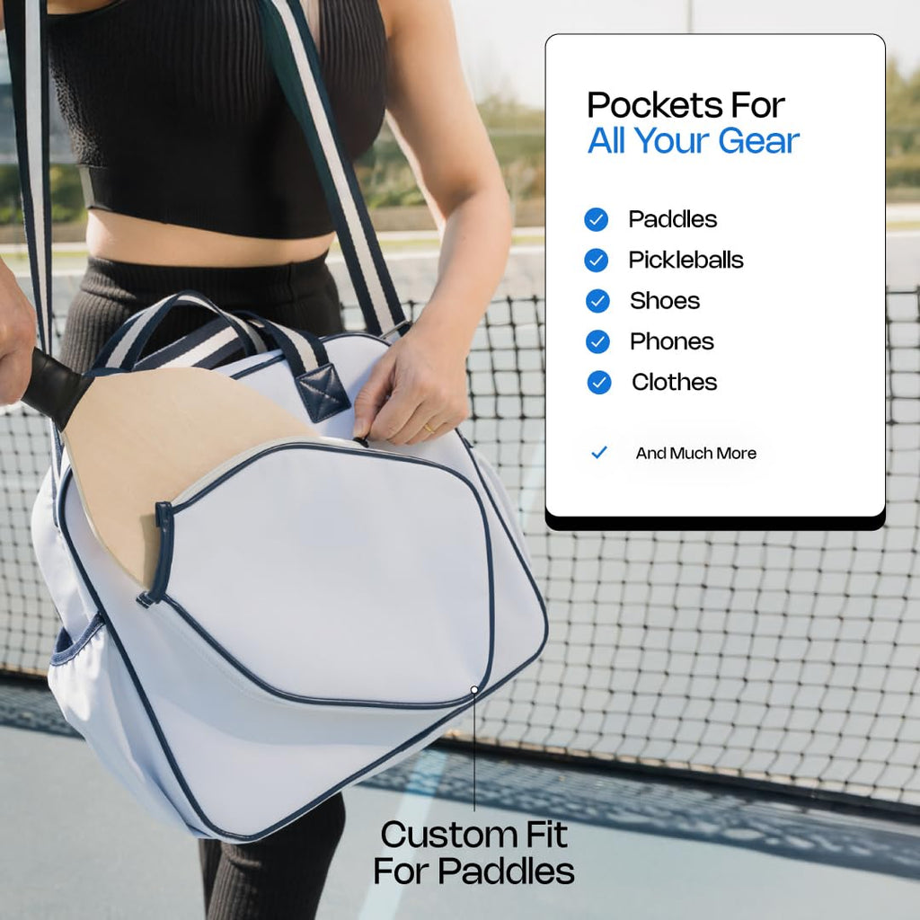 Premium Pickleball accessories - Adjustable Sling w/Side Pocket for Paddle- Fashionable Sport Bag for Women - Pickleball Bag for Women by Kryn