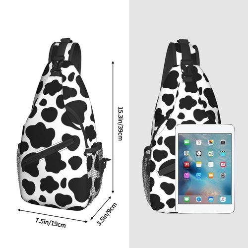 BCQJNB Cow Print Sling Backpack Crossbody Shoulder Bag Travel Hiking Daypack Gifts