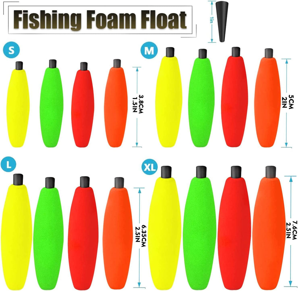 YOTO Fishing Corks - Foam Cigar Slip Bobbers for Catfish & Crappie | Perfect for Santee Rig