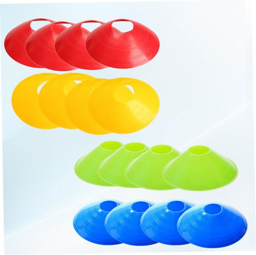 KESYOO Soccer Training Disc Cones - 16 Pcs Football Marker Set in Red, Blue, Green, Yellow for Agility Drills