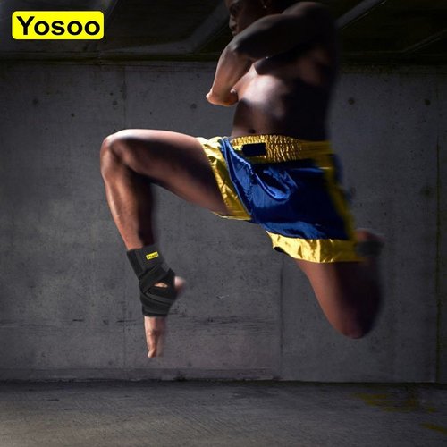 Yosoo Health Gear Yosoo Ankle Brace - Breathable Neoprene Adjustable Compression Ankle Support stabilizer for Ankle Sprain Tendons, One Size, Black
