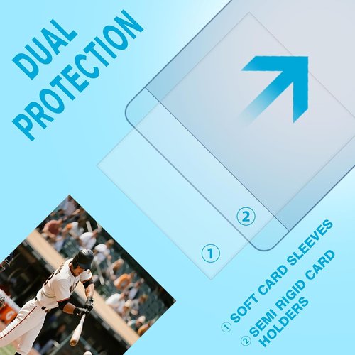 Card Protectors by [Brand Name] - 600ct Semi Rigid & Soft Card Sleeves for Graded Trading Cards