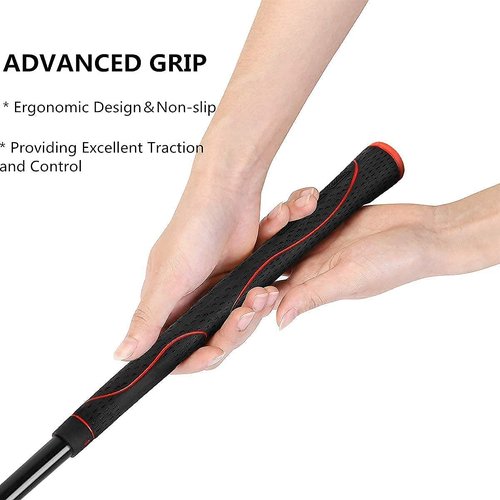 Greatlizard Golf Swing Trainer Aid Golf Swing Tempo Trainer, Golf Swing Trainer Warm-Up Stick for Strength, Flexibility and Tempo Training 40" Red+48" Yellow