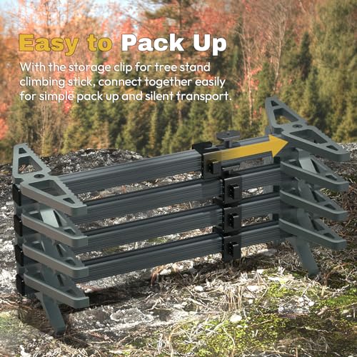Tomaki 4 Pack Climbing Sticks for Hunting, Non-Slip Aluminum Tree Climbing Steps - Model 4