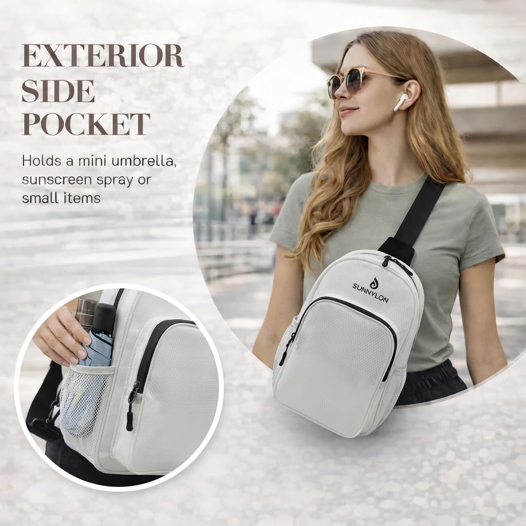 TPU Crossbody Sling Bag - Waterproof Chest Bag with Adjustable Strap | Ideal for Travel & Concerts