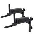 RIOWLAU Swedish Ladder Dip Bar Attachment, Fits TS003A Ladder, Wood Stall Bar for School, Physical Therapy and Gymnastics, Multi-grip (Black, 28"L x 6"W x 20"H)