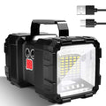 LETOUR LED Spotlight Flashlight,Rechargeable Flashlight 200000L10000mAh High-Powered Searchlight Camping 3+4 Lights Modes LED Handheld Spotlight Waterproof