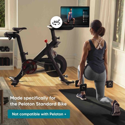 SELINA® 360° Screen Swivel Mount for Peloton Bike - Aviation Aluminum Turn Pivot Arm for Smooth Rotation & Easy Angle Screen Adjustment - Durable, Stable Accessory for Peloton Bike (Black)