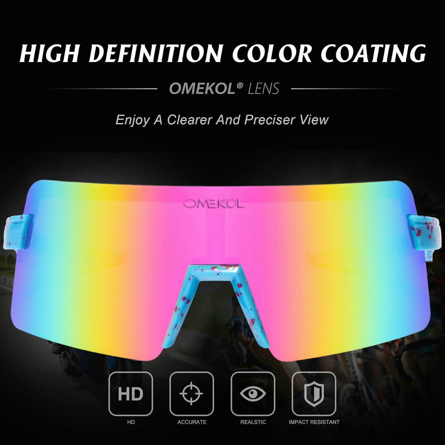 OMEKOL Polarized Sunglasses for Men and Women - UV400 Outdoor Sports Eyewear | Two Sizes Available