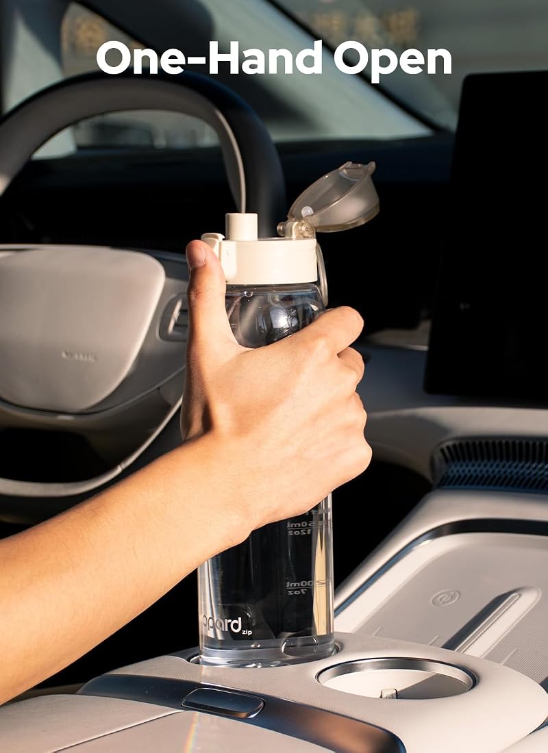 Opard Zip Bottle 32oz - BPA Free Tritan Water Bottle with One-Hand Slide Lock, Dishwasher Safe