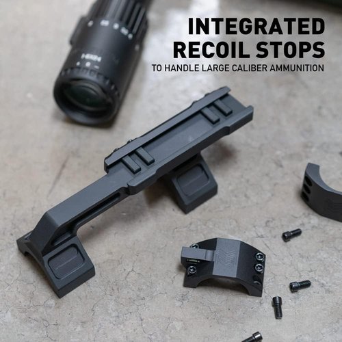 Monstrum Next Level Series Offset Scope Mount - Integrated Anti-Cant Level Bubble for Precision Shooting