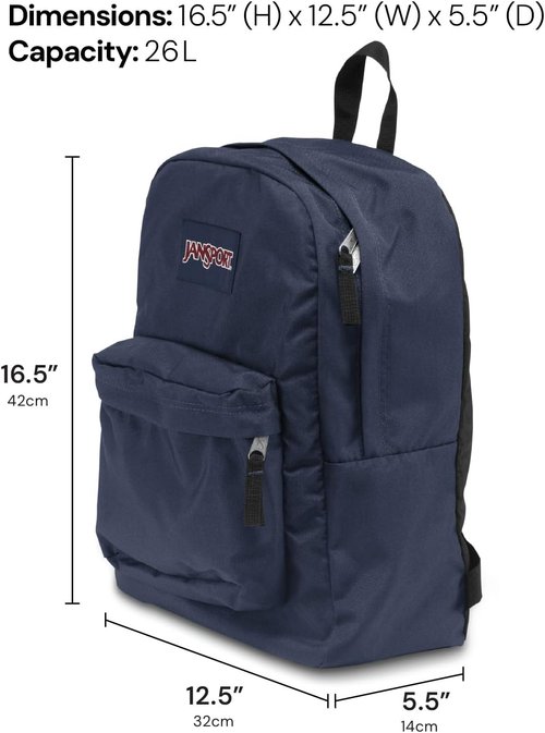 JanSport SuperBreak One Backpack - Durable & Lightweight Bookbag with Organizer Pocket - Premium Quality, Bad Bows Design