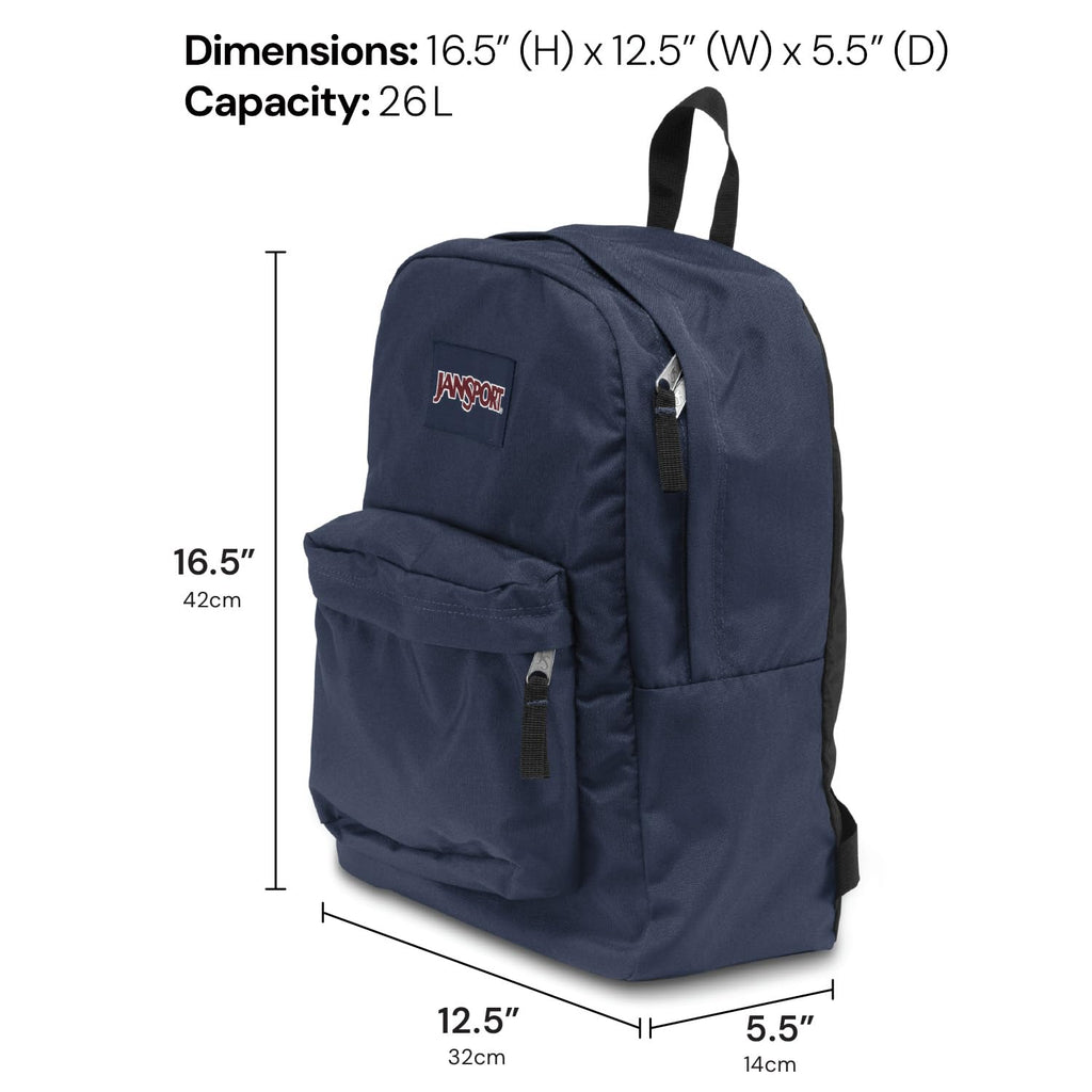 JanSport SuperBreak One Backpack - Durable, Lightweight Bag with 1 Main Compartment, Front Utility Pocket with Built-in Organizer, Premium Backpack, Vortex Voyage