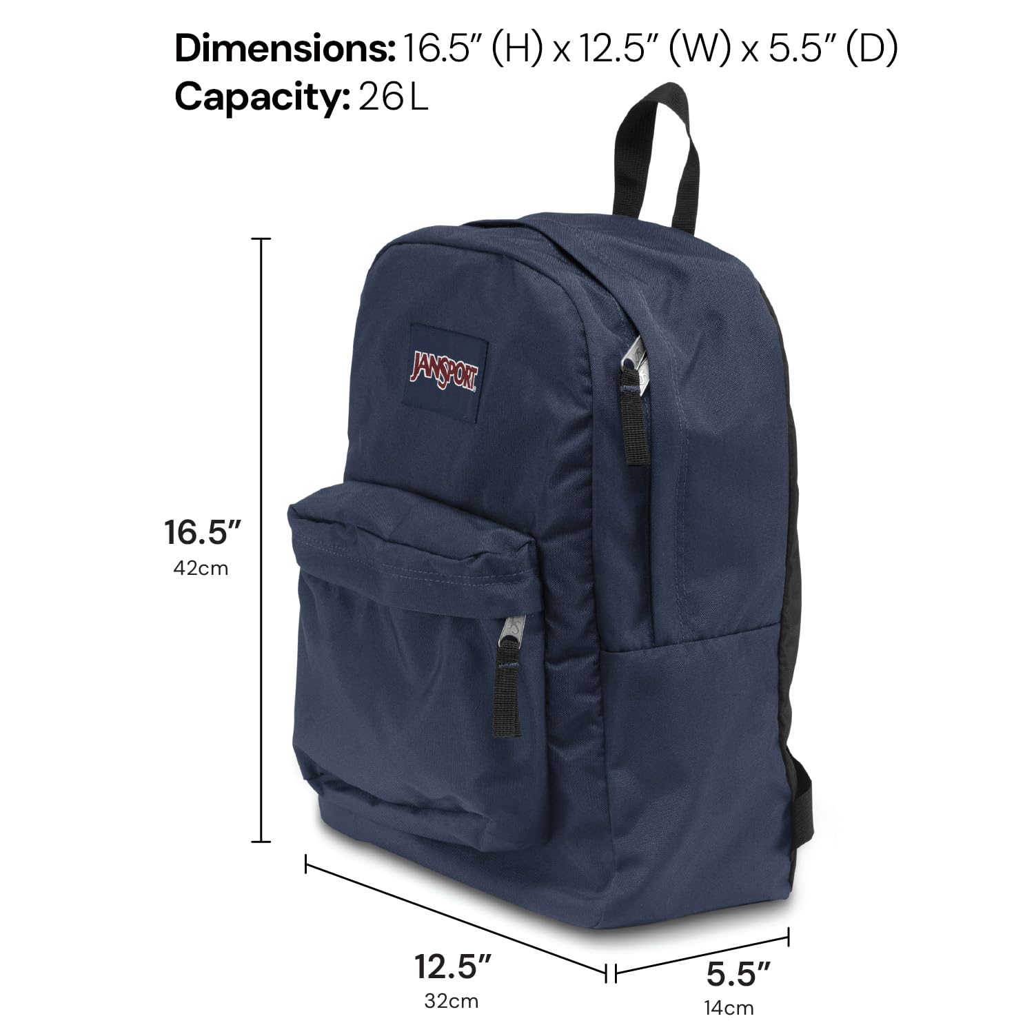 JanSport SuperBreak One Backpack - Durable, Lightweight Bag with 1 Main Compartment, Front Utility Pocket with Built-in Organizer, Premium Backpack, Vortex Voyage