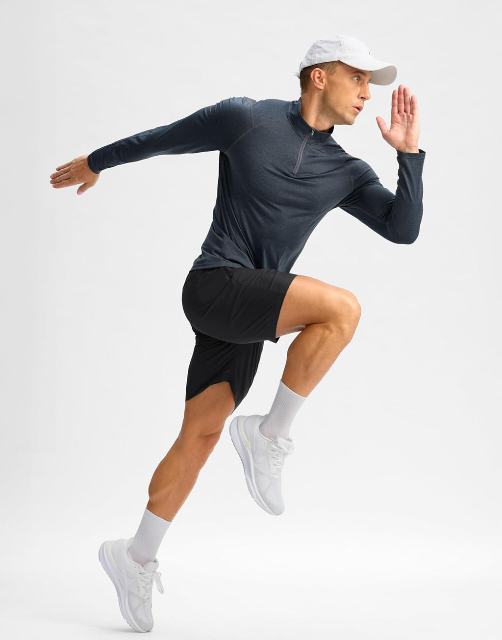 Pudolla Men's Athletic Shorts - Lightweight Quick-Dry Workout Shorts with Zipper Pockets | 5"/7"/9" Sizes