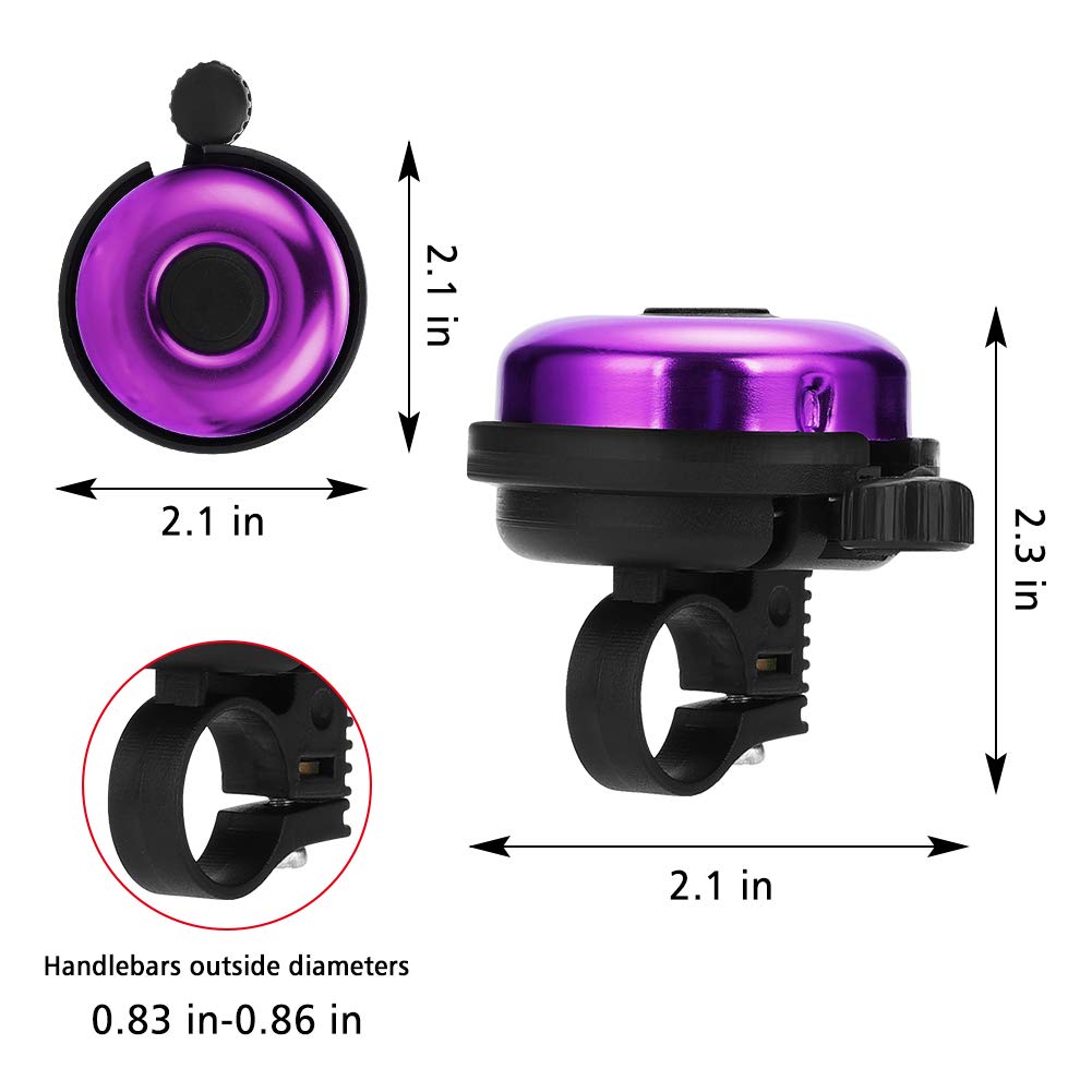 Accmor Classic Bike Bell, Aluminum Bicycle Bell, Loud Crisp Clear Sound Bicycle Bike Bell for Adults Kids