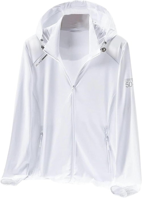 Cromoncent Women's Sun Protection Jacket - UPF 50+ Hooded Cooling Athletic Shirt with Pocket