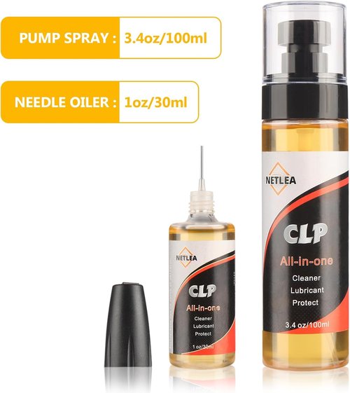 CLP Gun Oil | Premium Firearm Lubricant for Rust Prevention - 3.4oz Fine Mist & 1oz Needle Oiler