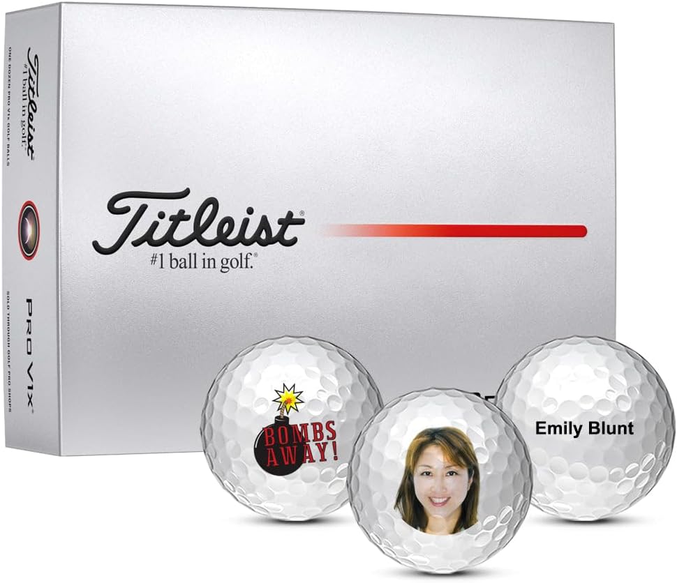 Titleist Pro V1X Golf Balls - Personalized with Logo, Image, or Text | Set of 12