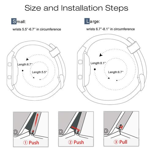 LEEFOX Compatible with Blaze Bands and Frame, Large Small Accessories Replacement Wristbands Strap for Women Men,No Tracker