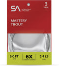 SA Mastery Tapered Leader for Trout Freshwater Fly Fishing - 9ft Length