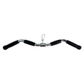 yuhqc Revolving Lat Pulldown Bar for Cable Machine, 29" Straight Bar with Rubber Grip - Tricep Press Down, Curl & Back Exercise Attachment for Home Gym, Pulley System & Functional Trainer(29 Inch)