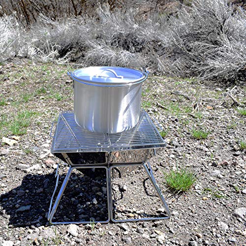 Outdoor Camping Cooking Pot Set 8.5 Quarts Lightweight Aluminum with Lid & Folding Handle