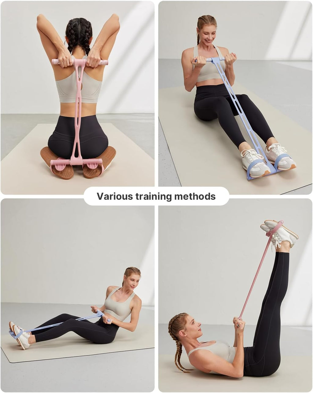 YOTTOY Pedal Resistance Band - Thick Elastic Tension Rope with Handles for Home Gym & Yoga Training