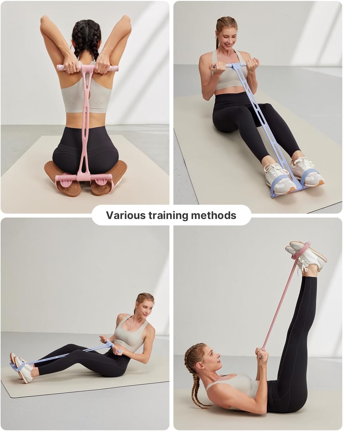 YOTTOY Pedal Resistance Band - Thick Elastic Tension Rope with Handles for Home Gym & Yoga Training