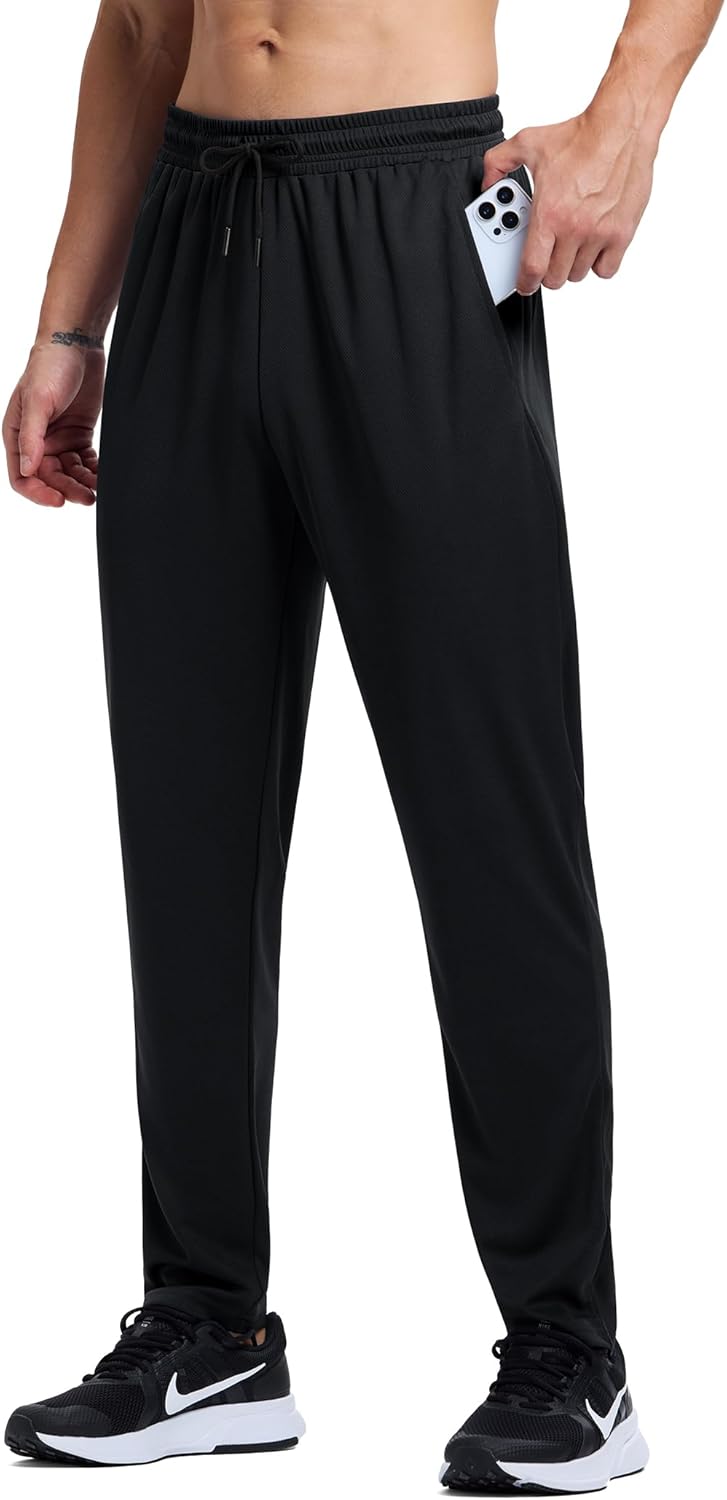Skiennix Men's Athletic Sweatpants - Lightweight Quick-Dry Joggers with Pockets for Gym & Lounge