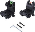 Skiennix Fiber Optic Sights - Tool-Free Adjustable Flip Up Front & Rear Backup Sights | Red & Green Dots